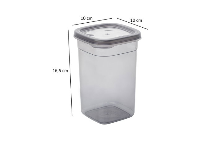 Hermia Set de 12 Cajas de Almacenaje Antracita 1200 ml Hermia Set de 12 Cajas de Almacenaje Antracita 1200 ml